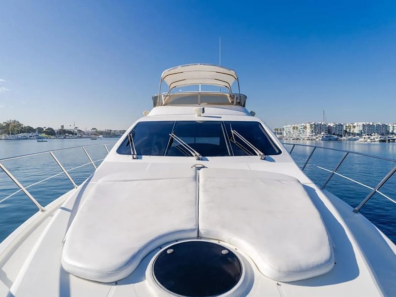 TruLou yacht - Bow Sunpad Foredeck View